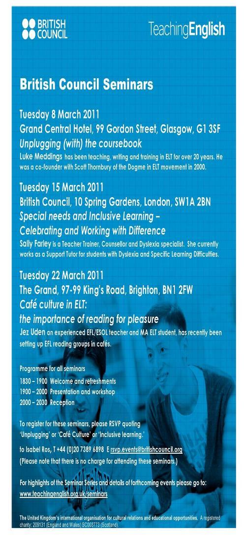 British Council Seminar Programme
